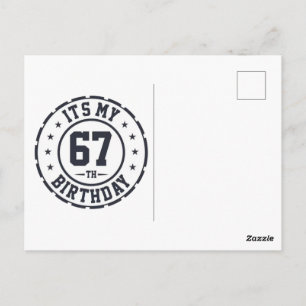 67 Jahre feiern: Opa- und Oma-Geburtstag Postkarte