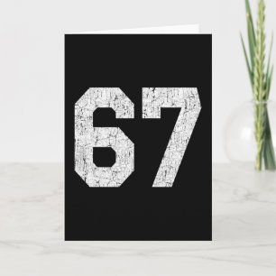 #67 Jersey Uniform Varsity Sports Number Karte