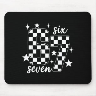 67 Kariert Sechs Sieben Meme 6 7 Gen Alpha Lehrer  Mousepad