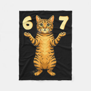 67 Katzen-Meme Lustiger Gen-Alpha-Slang-Humor für Fleecedecke