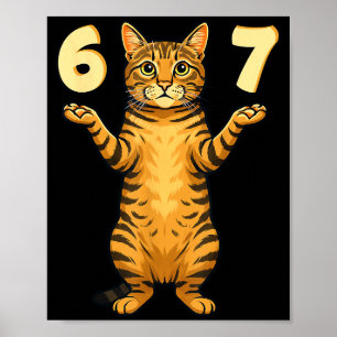 67 Katzen-Meme Lustiger Gen-Alpha-Slang-Humor für  Poster