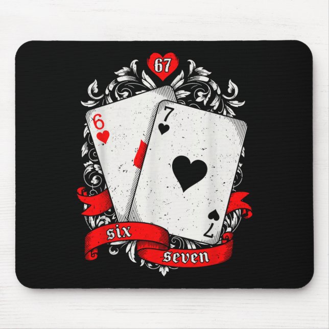 67 Ker Meme-Kartenkunst Glückshand Retro-Ästhetik  Mousepad (Vorne)