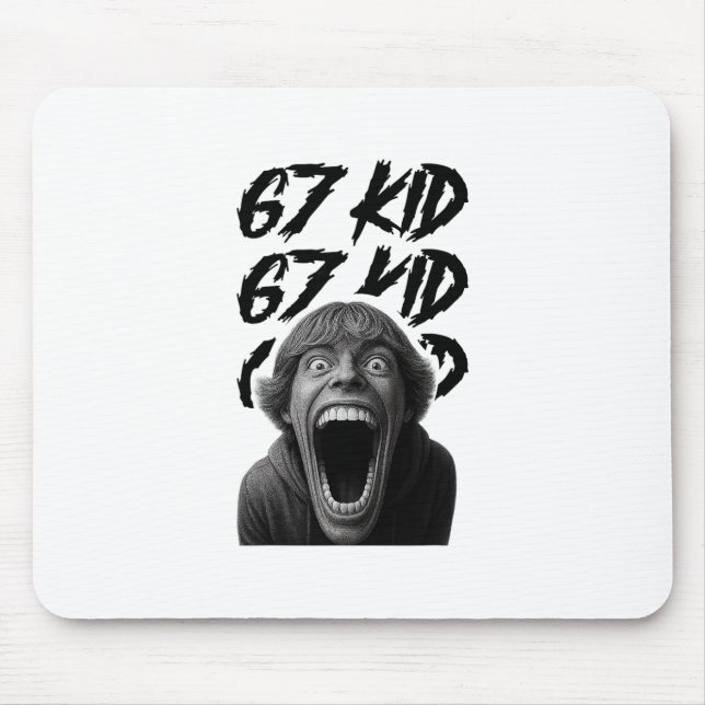 67 Kid 67 Meme Six Seven 6-7 Funny Internet Joke V Mousepad (Vorne)