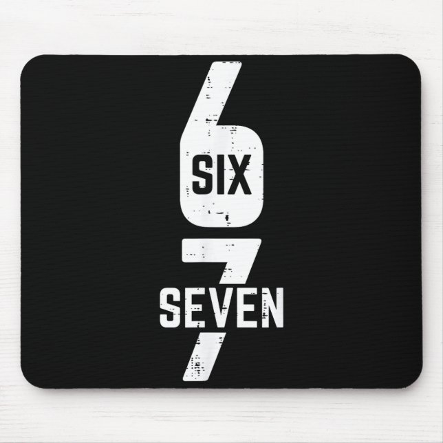 67 Kostüm Sechs Sieben Meme Nummer 6 7 Auf Ihm Män Mousepad (Vorne)