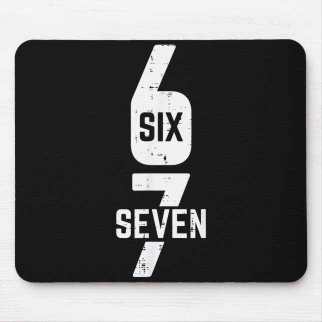 67 Kostüm Sechs Sieben Meme Nummer 6 7 darauf Männ Mousepad (Vorne)