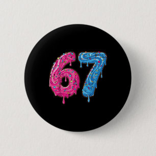 67 Kostüm Six Seven Meme Nummer 6 7 darauf Jugend Button