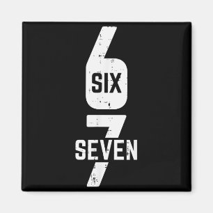 67 Kostüm Six Seven Meme Nummer 6 7 darauf Männer Magnet