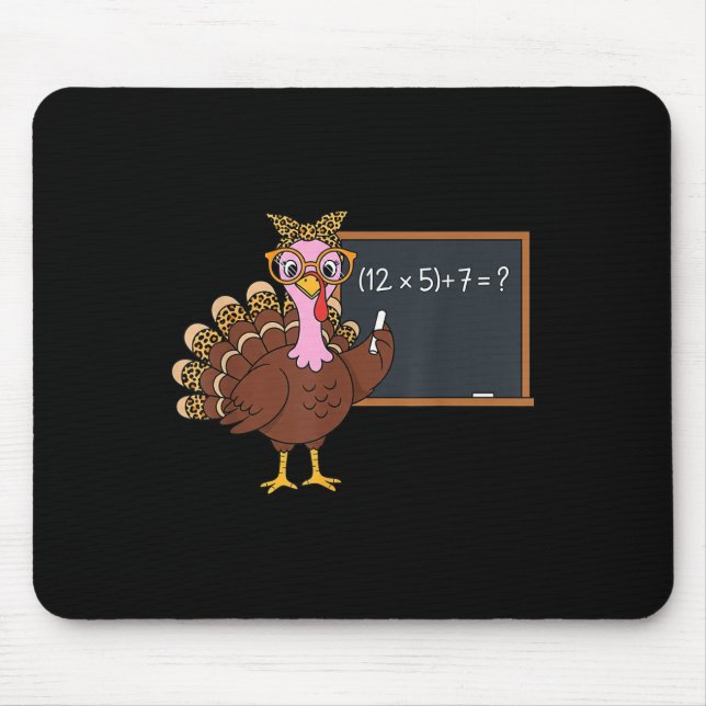 67 Lehrer Erntedankfest Truthahn Sechs Sieben Meme Mousepad (Vorne)