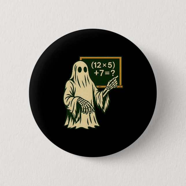 67 Lehrer Halloween Geist Sechs Sieben Meme Brainr Button (Vorderseite)