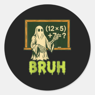 67 Lehrer Halloween Geist Sechs Sieben Meme Brainr Runder Aufkleber