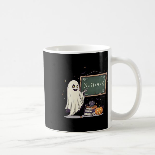 67 Lehrer Halloween Geist Sechs Sieben Meme Mathe  Kaffeetasse (Rechts)