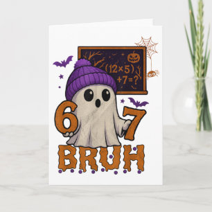 67 Lehrer Halloween Geist Sechs Sieben Meme Mathe Karte
