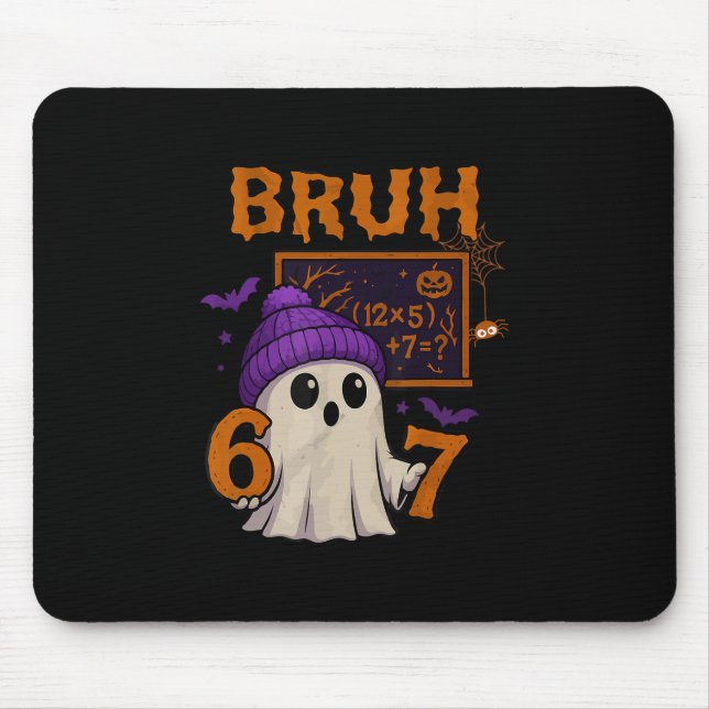 67 Lehrer Halloween Geist Sechs Sieben Meme Mathe  Mousepad (Vorne)