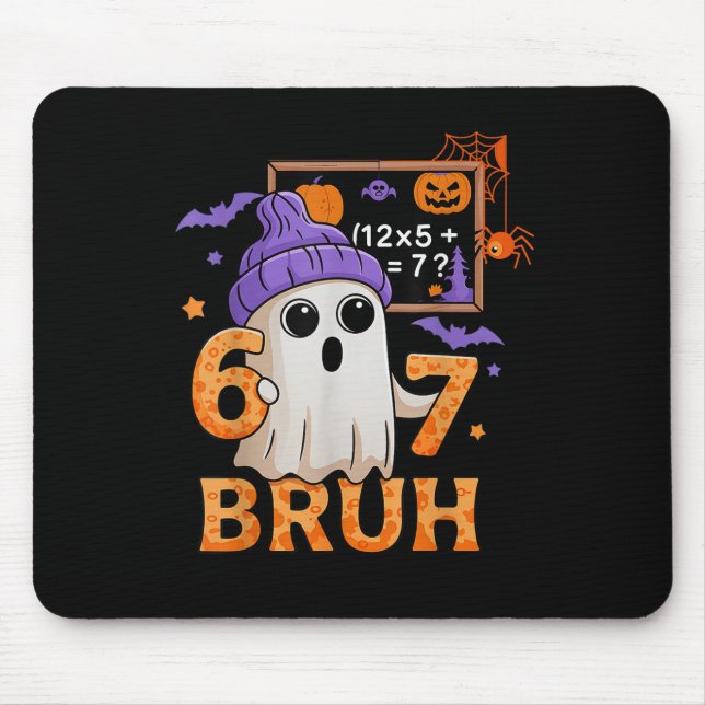 67 Lehrer Halloween Geist Sechs Sieben Meme Mathe  Mousepad (Vorne)