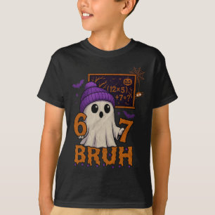 67 Lehrer Halloween Geist Sechs Sieben Meme Mathe T-Shirt