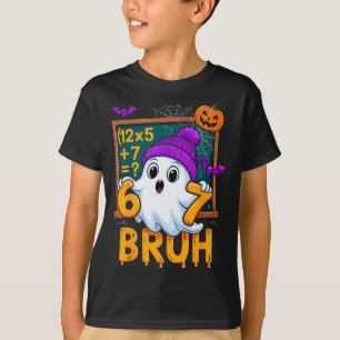 67 Lehrer Halloween Geist Sechs Sieben Meme Mathe T-Shirt