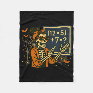 67 Lehrer Halloween Skelett Sechs Sieben Meme Math Fleecedecke