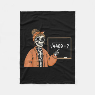 67 Lehrer Skelett Halloween Quadratwurzel 4489 Mes Fleecedecke