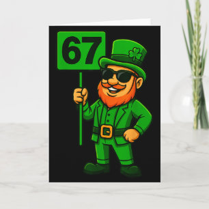 67 Leprechaun Six Seven Gen Meme Glückliche Vibes  Karte
