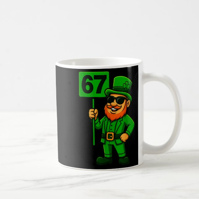 67 Leprechaun Six Seven Gen Meme Lucky Vibes St Pa Kaffeetasse (Rechts)