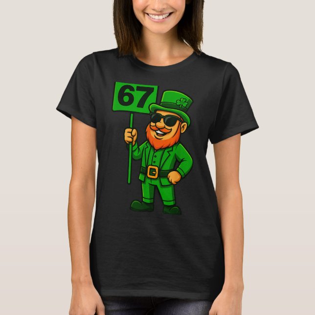 67 Leprechaun Six Seven Gen Meme Lucky Vibes St Pa T-Shirt (Vorderseite)