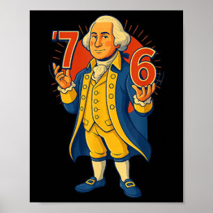 67 lustige George-Washington-Meme Six Seven Gen Al Poster