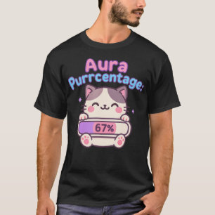 67 Lustige Katze Aura Energie Bei Sechs Sieben Mem T-Shirt