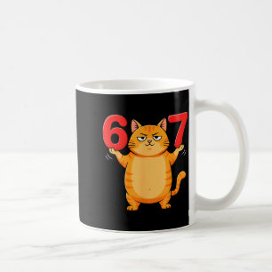 67 Lustige Katze Sechs Sieben Meme Gen Z Alpha Hum Kaffeetasse
