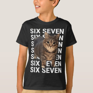 67 Lustige Katze Sechs Sieben Meme Gen Z Alpha Hum T-Shirt