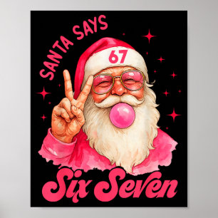 67 lustige Meme Frohe Weihnachten Santa sagt sechs Poster