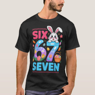 67 lustige sechs sieben Gen Meme süßes Kaninchen H T-Shirt