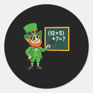 67 Lustige St Patricks Day Mathelehrer Meme Sechs Runder Aufkleber