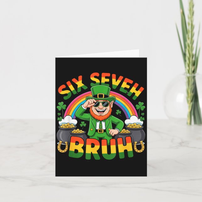 67 lustige St. Patrick's Day sechs sieben Meme  Karte (Vorderseite)