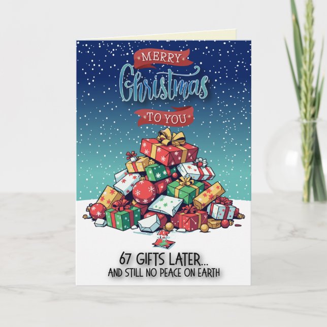67 Lustige Weihnachtsgeschenke Karte (Vorderseite)