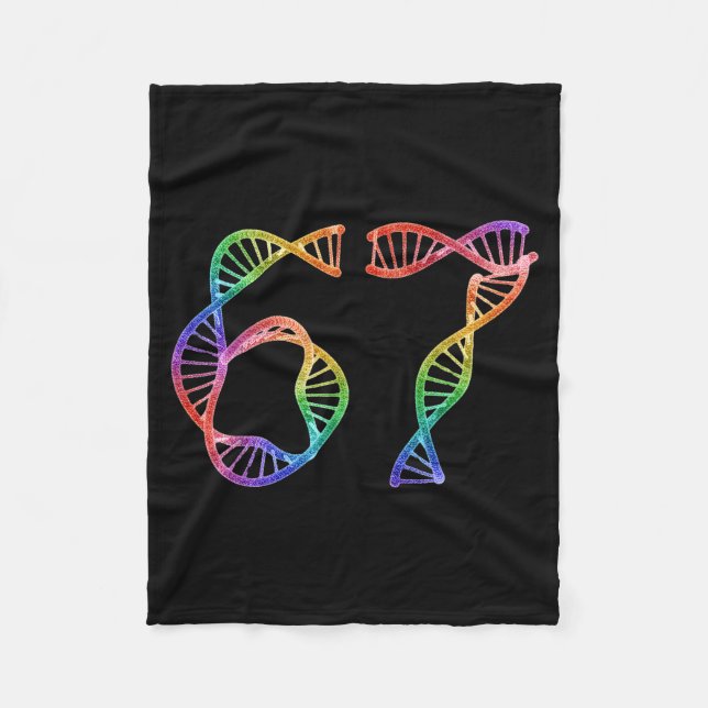 67 Lustige Zahlen Meme DNA-Replikation Molekulare  Fleecedecke (Vorderseite)