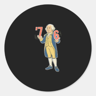 67 Lustiger George Washington Meme Six Seven Gen A Runder Aufkleber