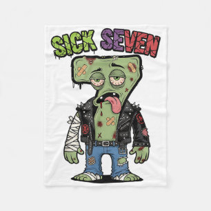 67 Lustiger Zombie Sechs Sieben Humor Meme Brainro Fleecedecke