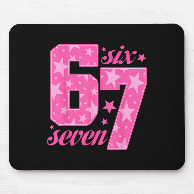 67 Lustiges Meme Rosa Mädchen  Mousepad (Vorne)