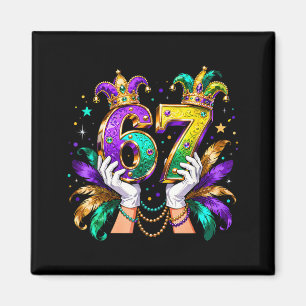 67 Mardi Gras Meme Karneval Party Zitat _3  Magnet