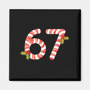 67 Mas Meme Candy Cane Six Seven Kinder Männer Fra Magnet