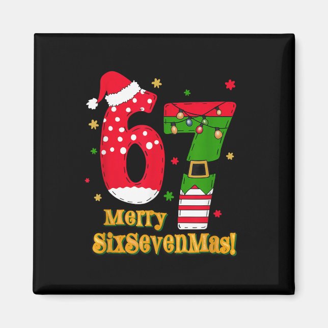 67 Mas Meme Candy Cane Six Seven Kinder Männer Fra Magnet (Vorne)