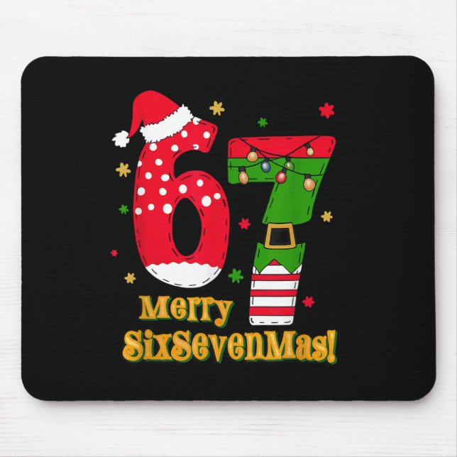 67 Mas Meme Candy Cane Six Seven Kinder Männer Fra Mousepad (Vorne)