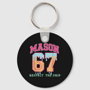 67 Mason Eiscreme Baseball Tropf Respektiere den T Schlüsselanhänger