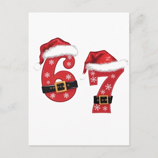 67 Mason Let's Get Sandy Weihnachten 67 Meme Funny Ankündigungspostkarte (Vorderseite)