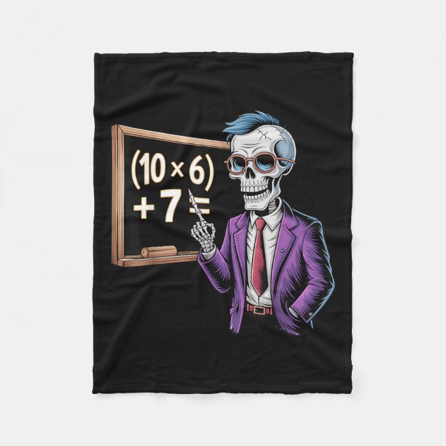 67 Math Teacher Meme Brainrot Six Seven Halloween  Fleecedecke (Vorderseite)