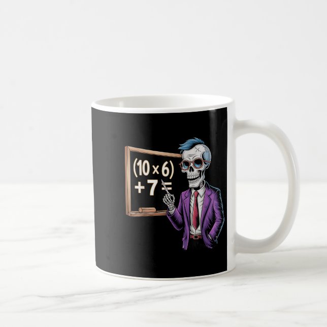 67 Math Teacher Meme Brainrot Six Seven Halloween  Kaffeetasse (Rechts)