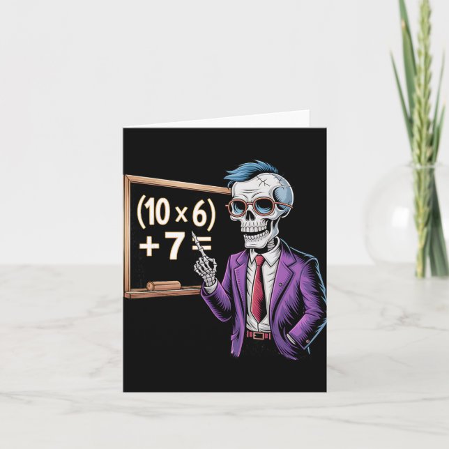 67 Math Teacher Meme Brainrot Six Seven Halloween  Karte (Vorderseite)
