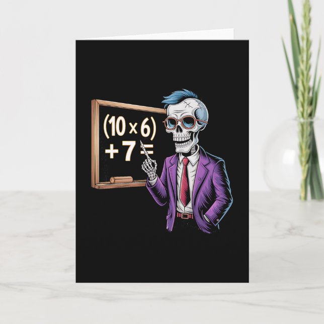 67 Math Teacher Meme Brainrot Six Seven Halloween  Karte (Vorderseite)