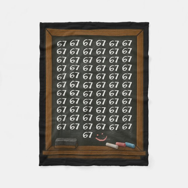67 Math Teacher Overload Six Seven Brainrot Meme C Fleecedecke (Vorderseite)