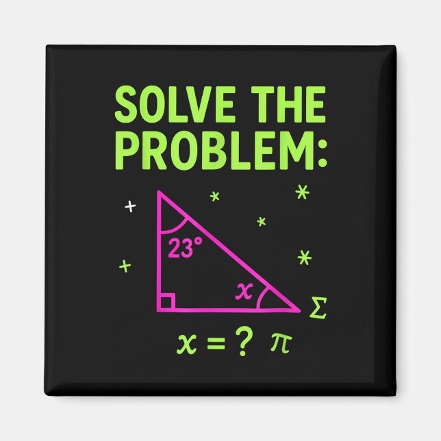 67 Mathe-Meme Löse das Problem Lustige Lehrer Stud Magnet (Vorne)